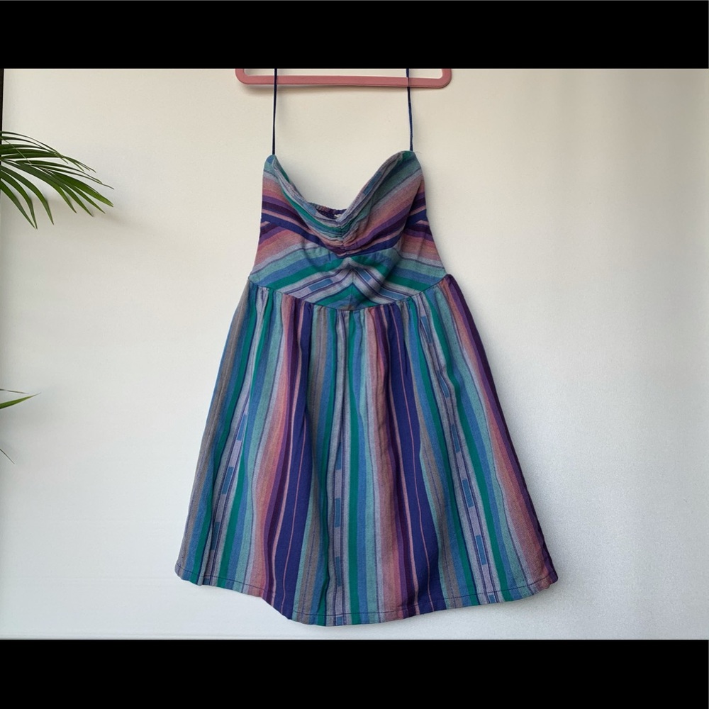 XS, Roxy, strapless boho skater dress